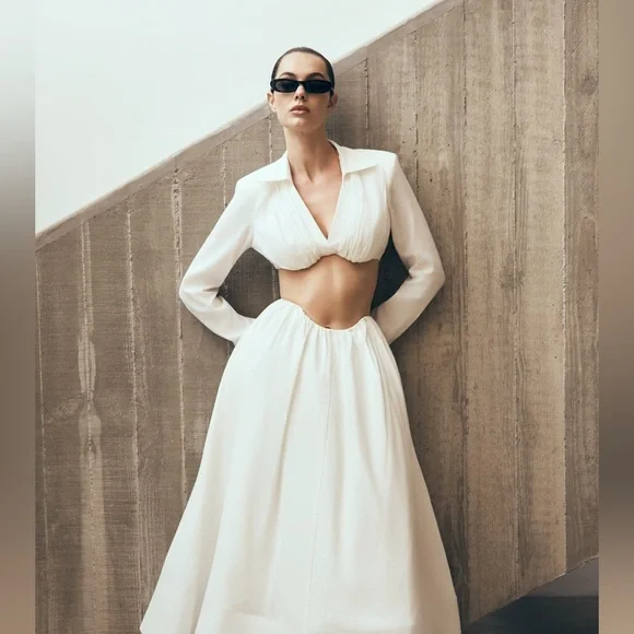 NWT - Greta Shirt Bra - White - Picture 1 of 5